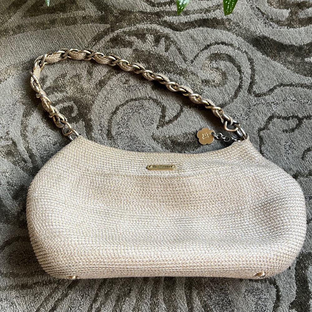 Eric Javits Beige Woven Shoulder Bag